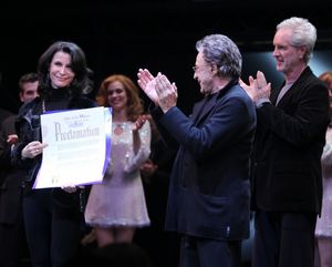 Frankie Valli & Bob Gaudio with Commissioner Katherine Oliver & cast Photo