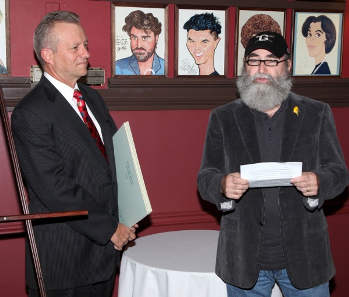 Max Klimavicius & Michael David, head of the Dodger Theatricals at 