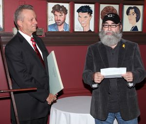 Max Klimavicius & Michael David, head of the Dodger Theatricals Photo