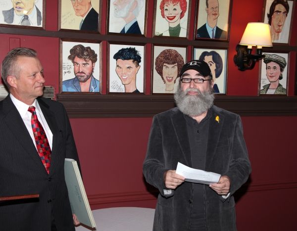 Max Klimavicius & Michael David, head of the Dodger Theatricals Photo