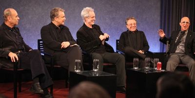 Marshall Brickman, Rick Elice, Bob Gaudio, Frankie Valli & Paul Shaffer Photo