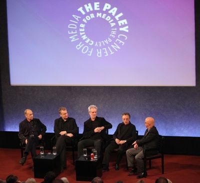 Marshall Brickman, Rick Elice, Bob Gaudio, Frankie Valli & Paul Shaffer Photo