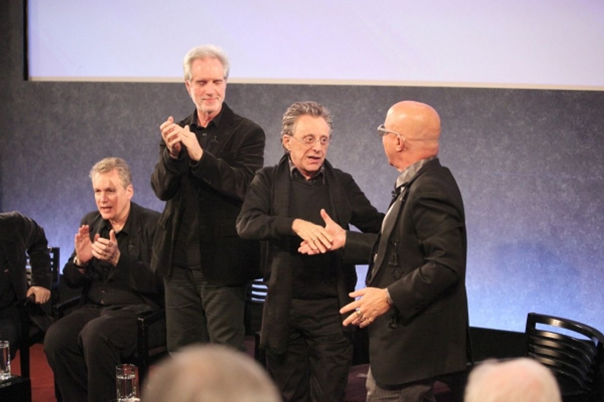 Rick Elice, Bob Gaudio, Frankie Valli & Paul Shaffer at 