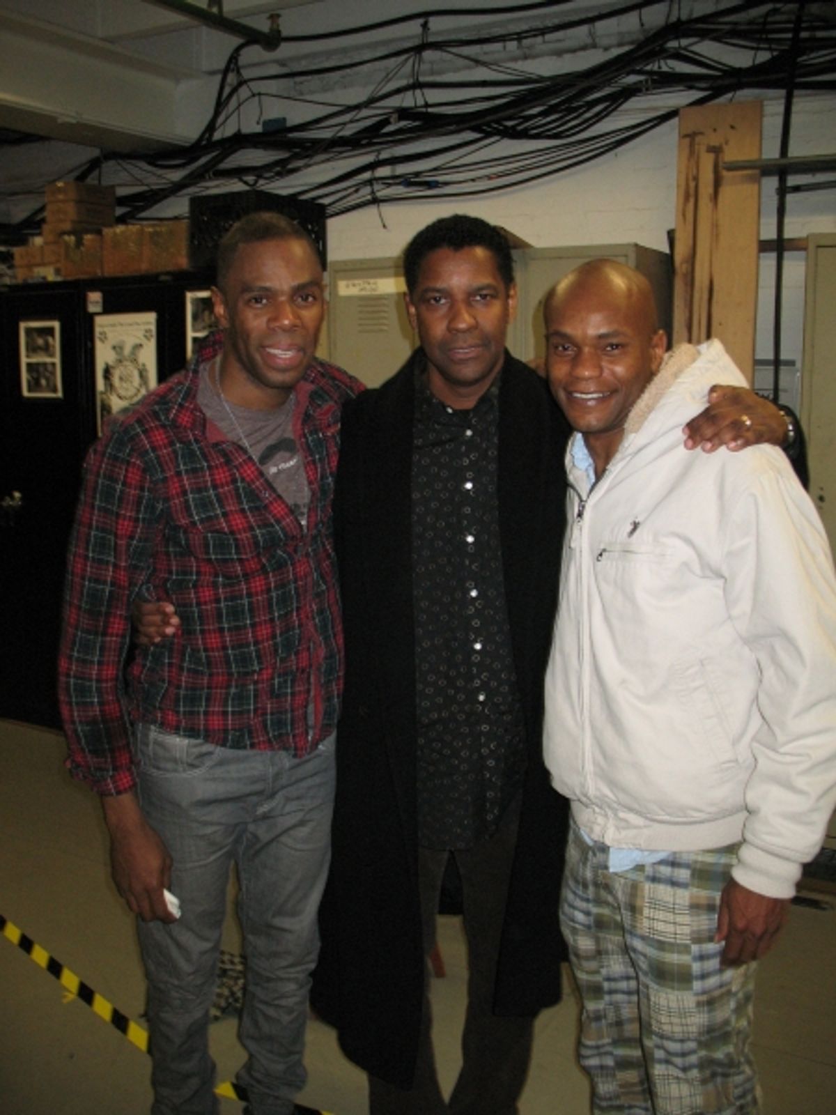Colman Domingo and Forrest McClendon with Denzel Washington at 