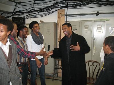 Colman Domingo, Denzel Washington and company members of The Scottsboro Boys Photo