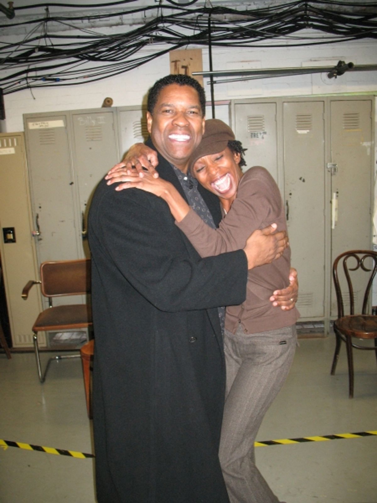 Denzel Washington and Sharon Washington at 