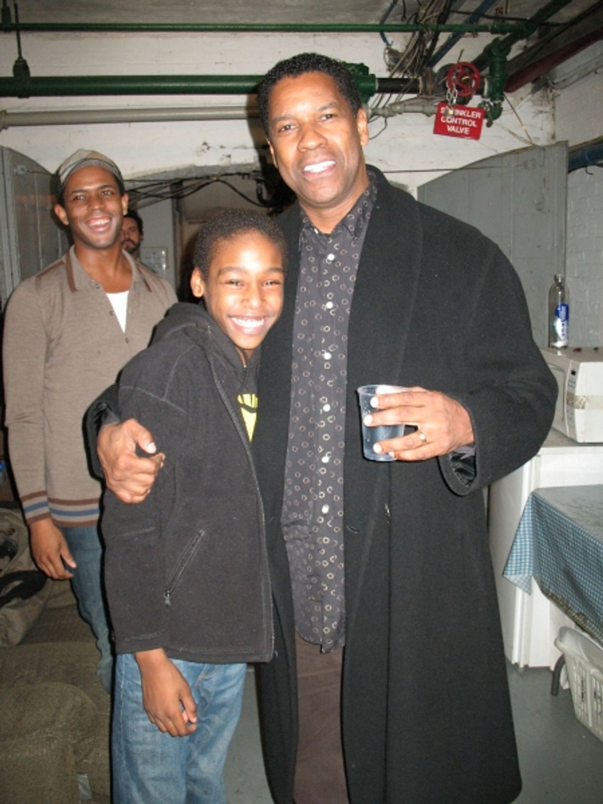 Jeremy Gumbs and Denzel Washington at 