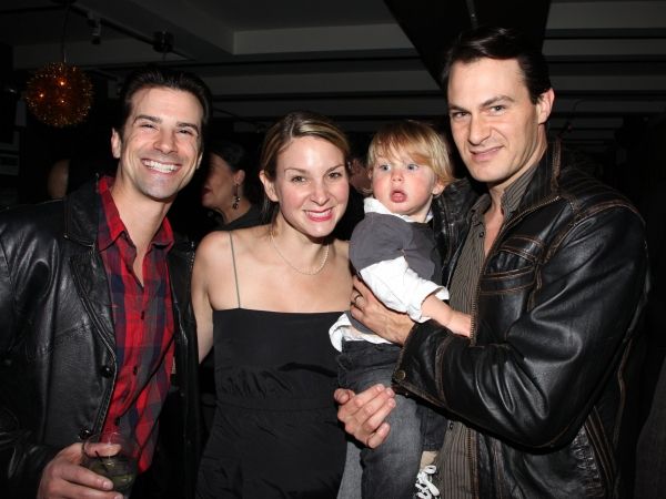 Dominic Nolfi, Matt Bogart with wife & son  Photo