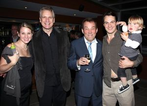 Matt Bogart with wife & son with Rick Elice & Des McAnuff @ BroadwayWorld Matt Bogart with wife & son with Rick Elice & Des McAnuff Photo