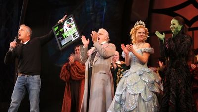 Producer Marc Platt, P.J. Benjamin, Katie Rose Clarke, Mandy Gonzalez
 Photo