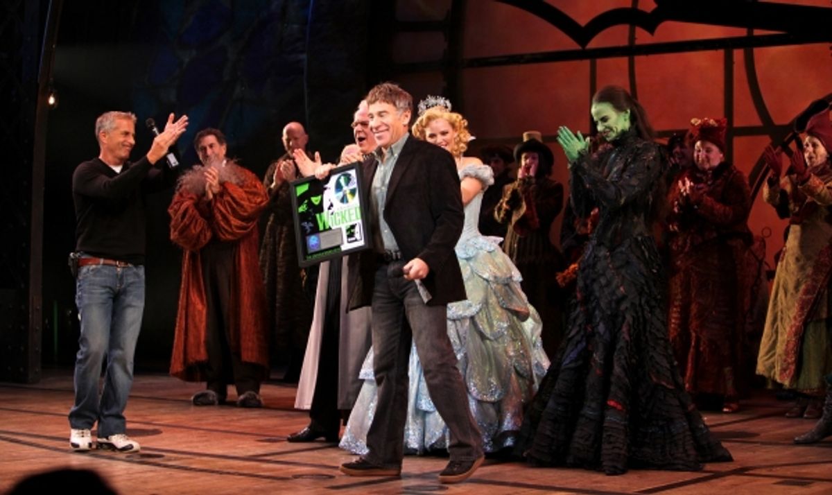 Producer Marc Platt, P.J. Benjamin, Katie Rose Clarke, Mandy Gonzalez, Composer Stephen Schwartz at 