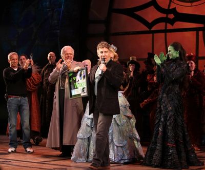 Producer Marc Platt, P.J. Benjamin, Katie Rose Clarke, Mandy Gonzalez, Composer Steph Photo