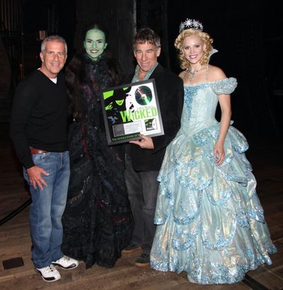Producer Marc Platt , Mandy Gonzalez, Composer Stephen Schwartz & Katie Rose Clarke Photo