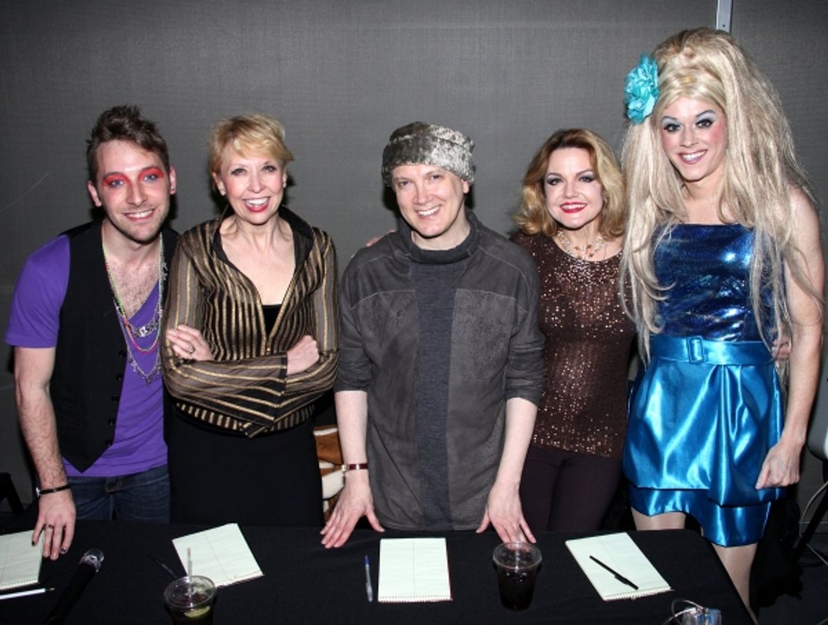 Austin Helms, Stars from 'The Divine Sister' Julie Halston, Charles Busch & Alison Fraser with Hostess Paige Turner  at 