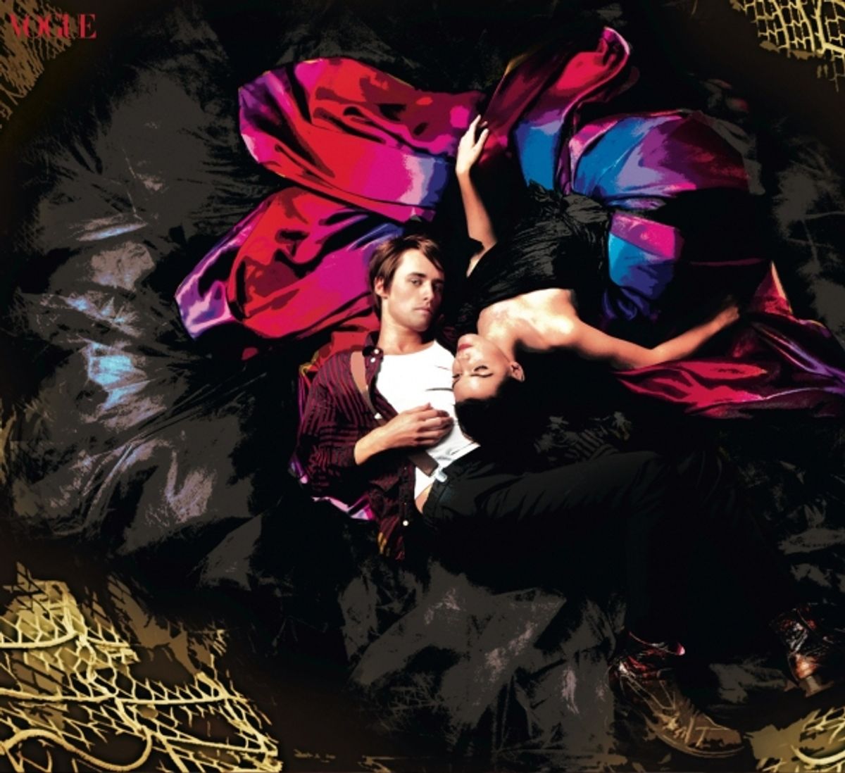 Reeve Carney as Peter Parker and Jennifer Damiano as Mary Jane Watson at 