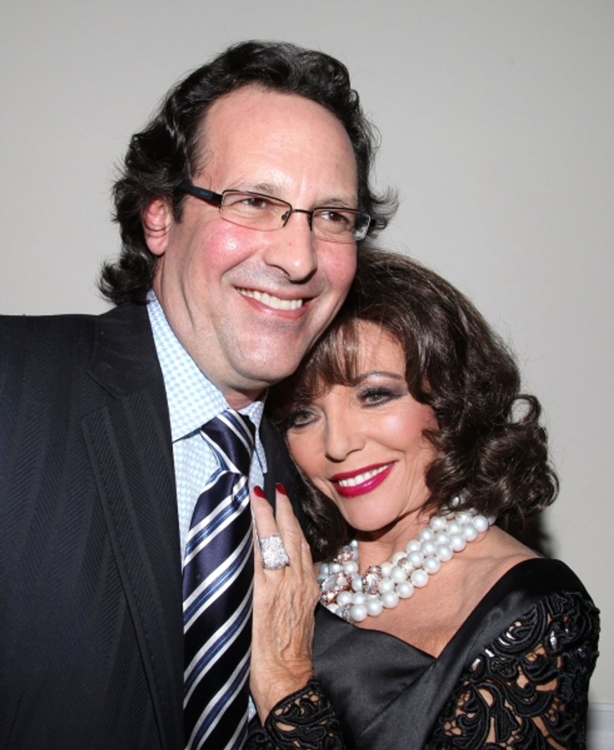 Joan Collins with husband Percy Gibson at 