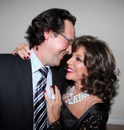Joan Collins with husband Percy Gibson Photo