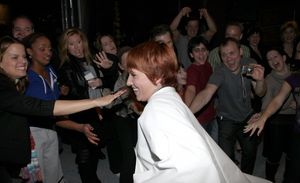 Lisa Gajda (Gypsy Robe Recipient for Elf)   with Amy Spanger & the cast  Photo