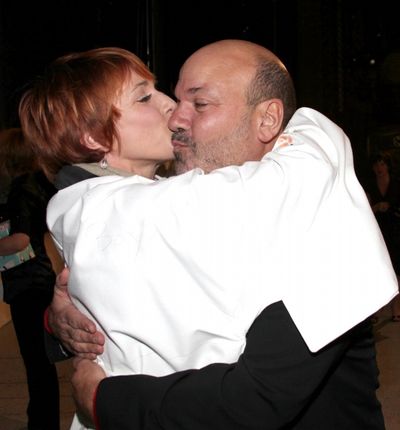 Lisa Gajda (Gypsy Robe Recipient for Elf) & director Casey Nicholaw  Photo