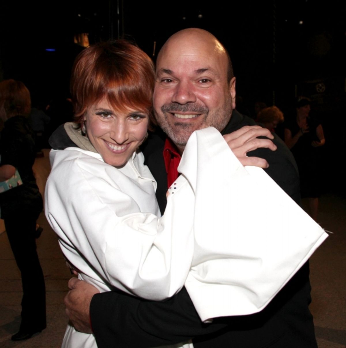 Lisa Gajda (Gypsy Robe Recipient for Elf) & director Casey Nicholaw at 