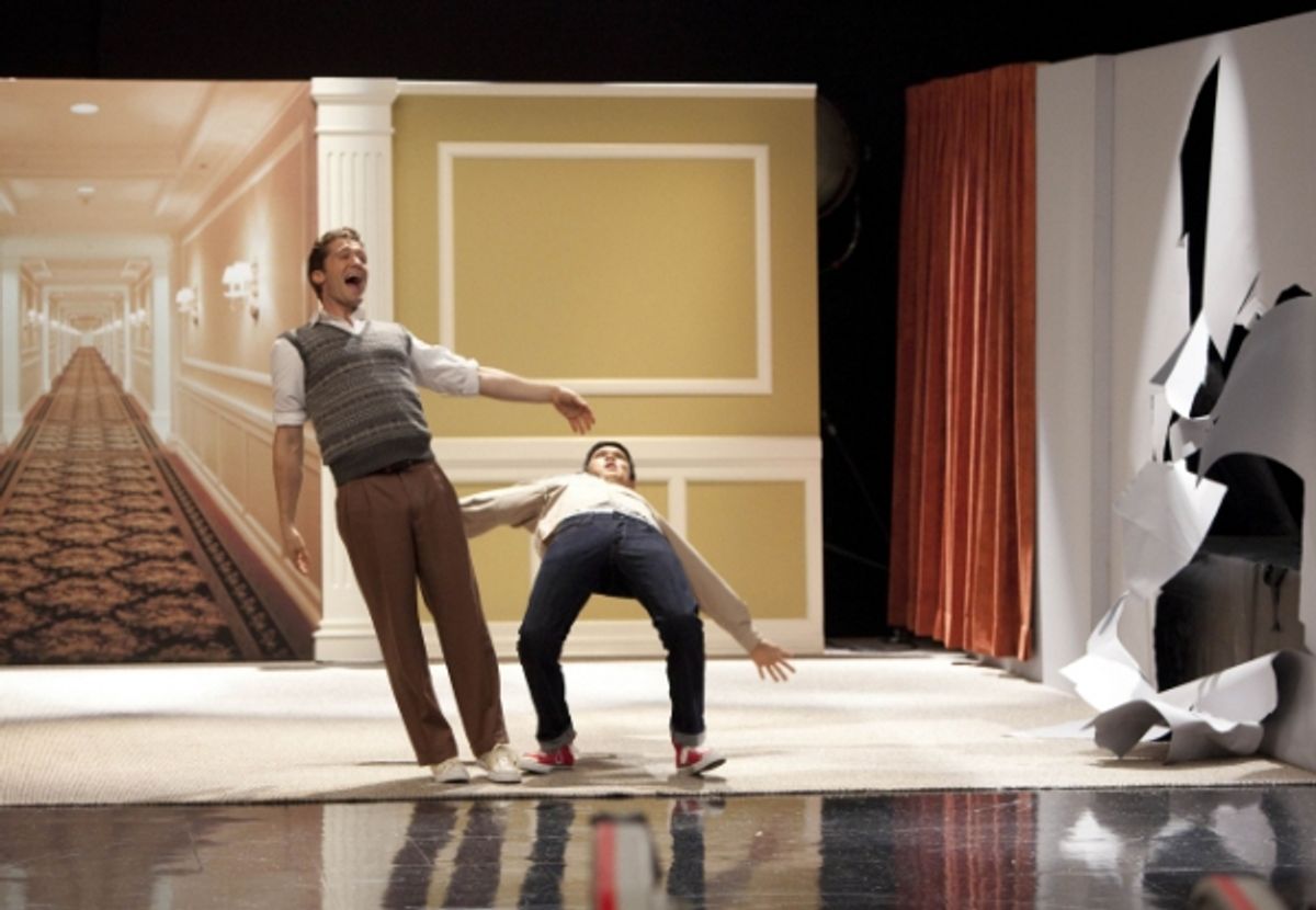 Will (Matthew Morrison, L) dreams of performing 'Make 'Em Laugh' at 