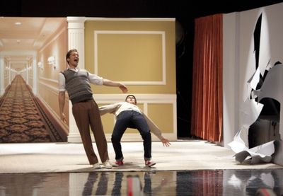 Will (Matthew Morrison, L) dreams of performing 'Make 'Em Laugh" Photo