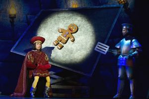 David F.M. Vaughn (Farquaad", "Gingy" & Keven Quillon (Guard) Photo