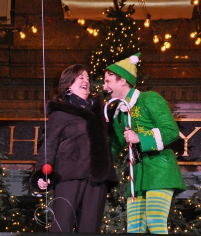 Ann Hampton Callaway and Buddy the Elf- Sebastian Arcelus Photo