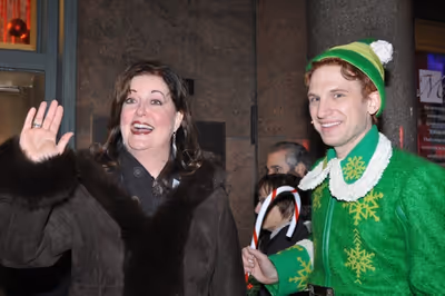 Ann Hampton Callaway and Buddy the Elf- Sebastian Arcelus Photo