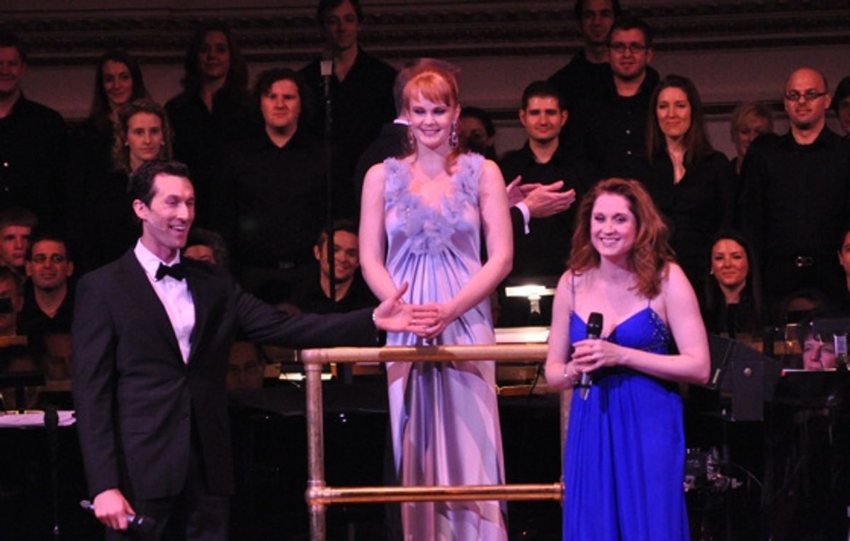 Aaron Lazar, Kate Baldwin and Christiane Noll at 