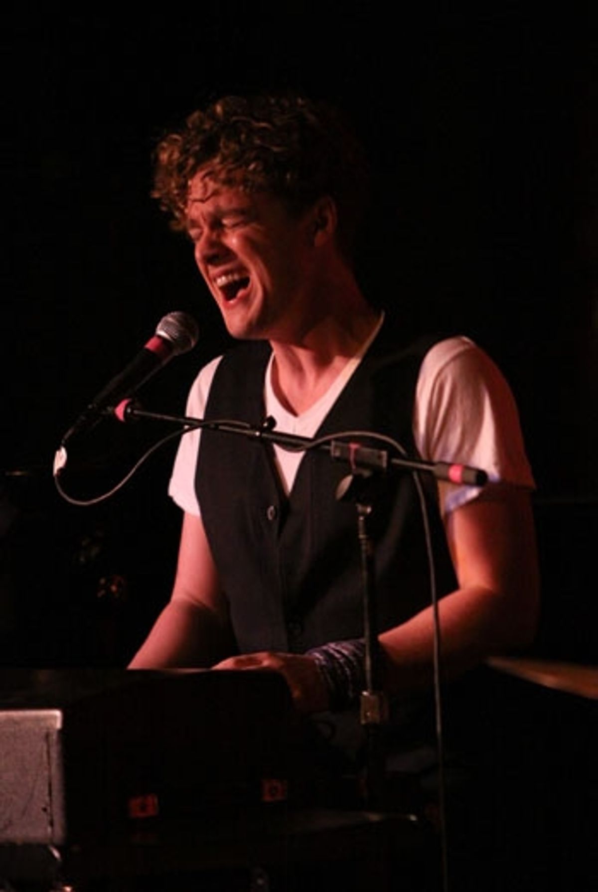 Jake Simpson performs at Upright Cabaret's 'It Gets Better' concert at 