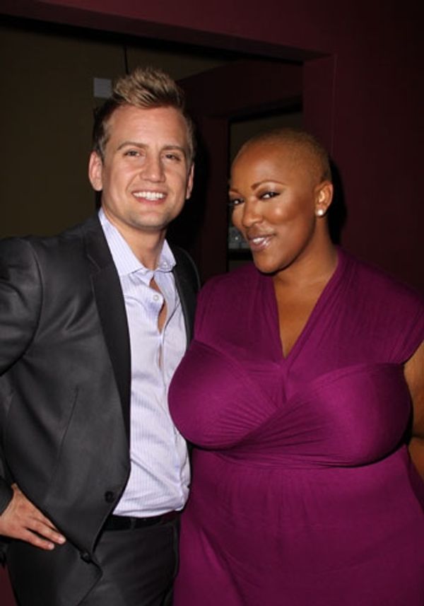 Producer Chris Isaacson and Frenchie Davis at Upright Cabaret's 