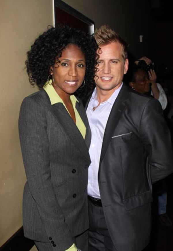 Nita Whitaker and Producer Chris Isaacson at Upright Cabaret's 