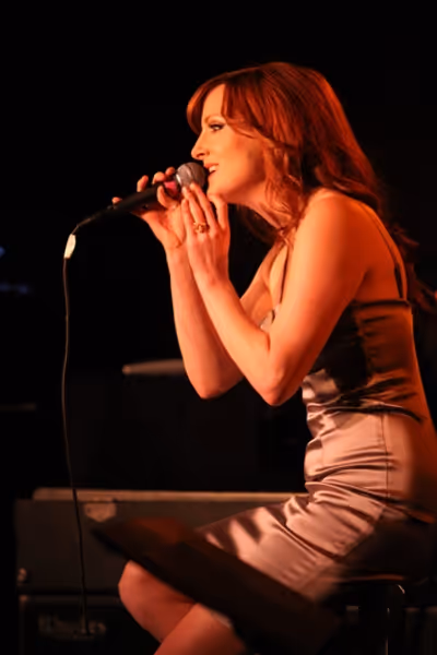 Laura Dickinson performs at Upright Cabaret's "It Gets Better" concert Photo