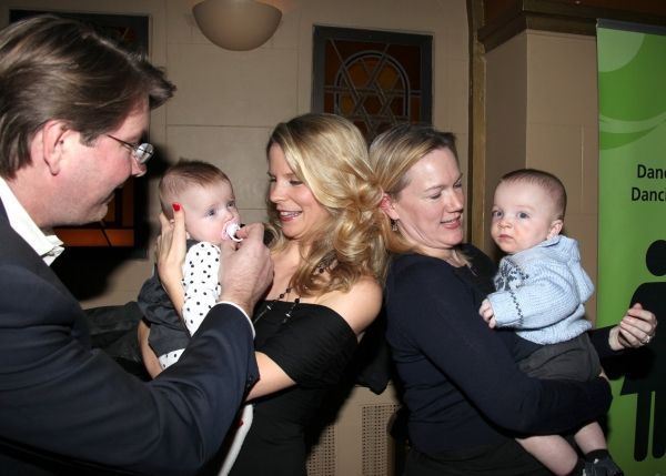 Scott Landis, Kelli O'Hara & Kathleen Marshall with Kathleen's babies Ella & Nathanie Photo