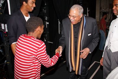 Christian Dante White, Jeremy Gumbs, James Earl Jones and Julius Thomas III Photo