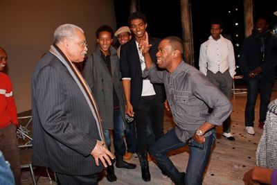 James Earl Jones and Colman Domingo with the SCOTTSBORO Company Photo