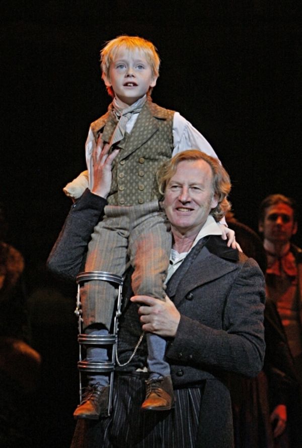 Daniel Gerroll (Ebenezer Scrooge) and Noah Ross Photo