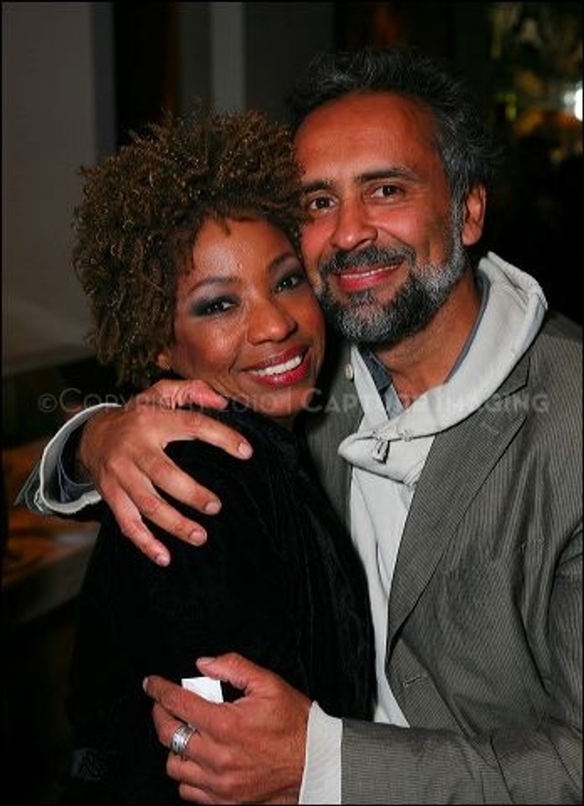 Adriane Lenox (L) and actor Bernard White  at 