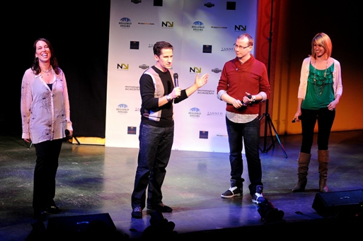 Susan Mosher, Seth Rudetsky, Tyler Maynard and Lauren Kennedy at 