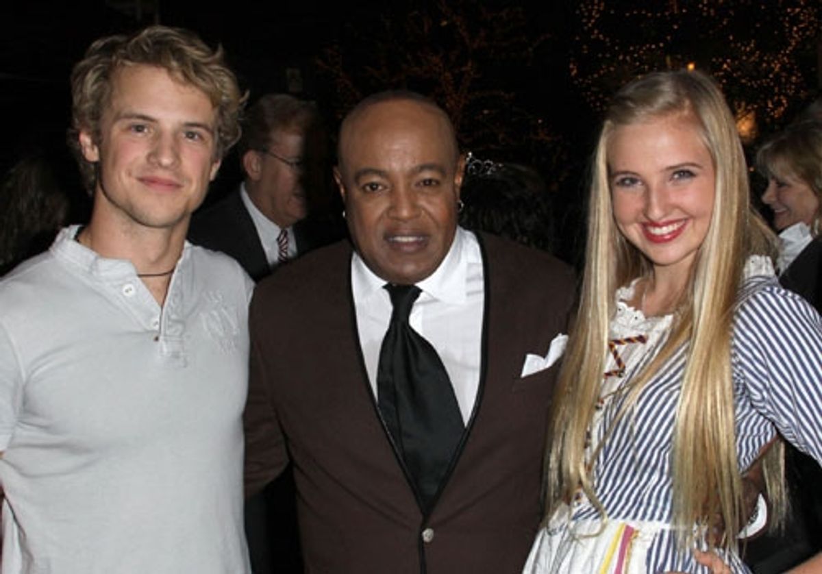 Freddie Stroma, Peabo Bryson & Veronica Dunne at The Americana at Brand at 