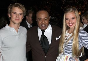Freddie Stroma, Peabo Bryson & Veronica Dunne at The Americana at Brand Photo