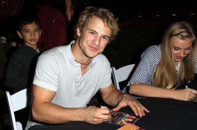 Veronica Dunne and Freddie Stroma at The Americana at Brand Photo