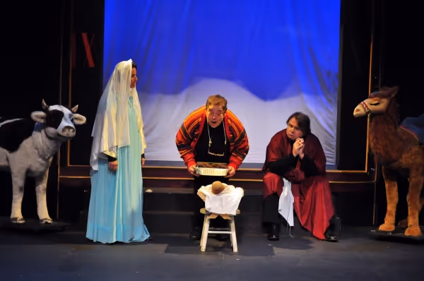 Sara Riemen, Gayle Steigerwald and Stephen Hunt in Oye Vey Maria from 2008  Photo