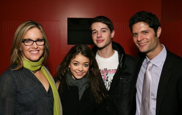 Alice Ripley, actress Sarah Hyland, actor Matt Prokop and Composer Tom Kitt Photo