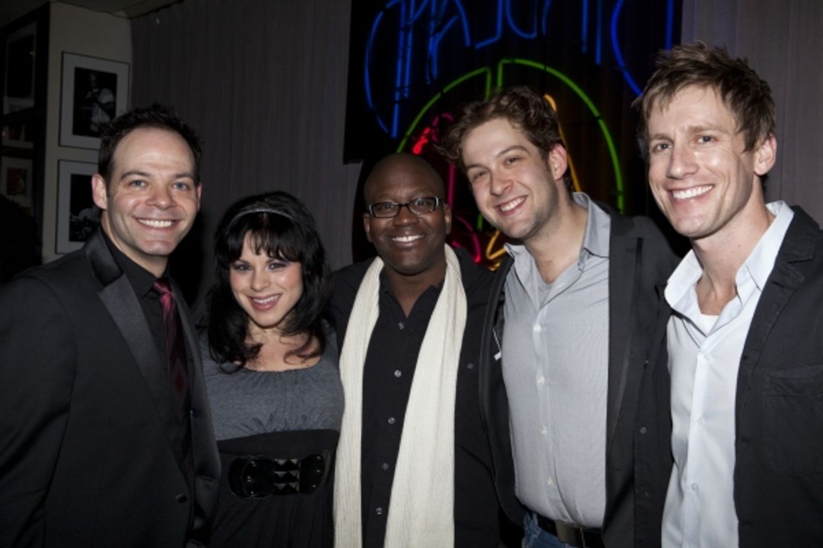 Bobby Cronin, Katrina Rose Dideriksen, Titus Burgess, Andrew Kober and Andrew Samonsky at 