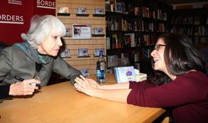 Carol Channing greeting a fan Photo