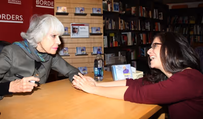 Carol Channing greeting a fan Photo