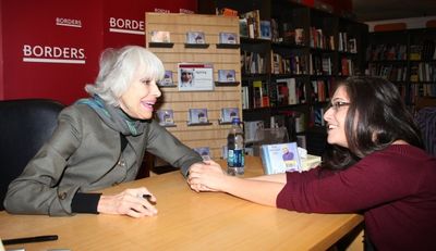 Carol Channing greeting a fan Photo