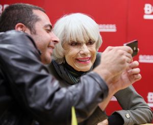 Carol Channing posing for a fan @ BroadwayWorld Carol Channing posing for a fan Photo